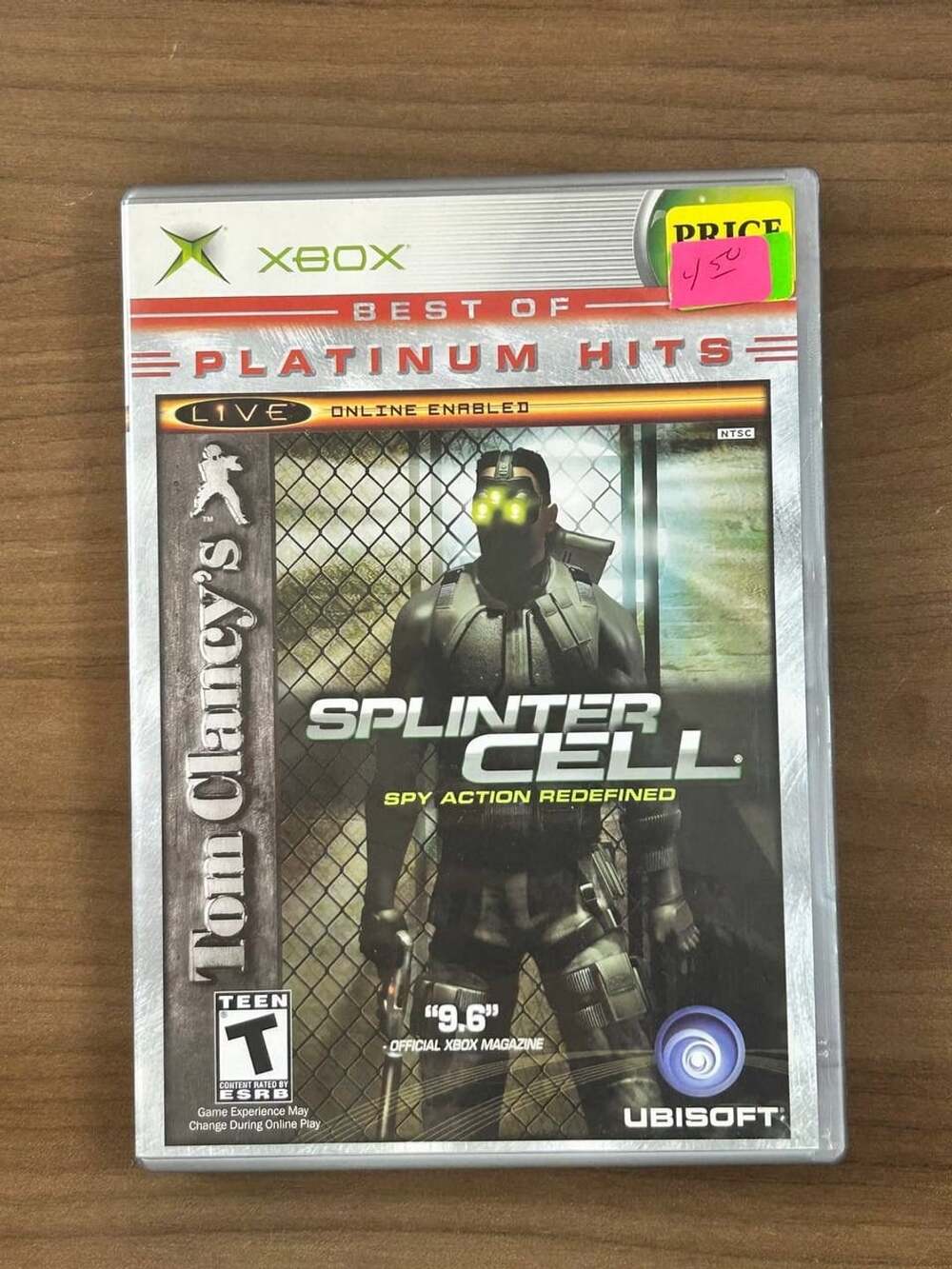 Tom Clancy’s Splinter Cell Platinum Hits Microsoft Xbox Game with Case & Manual